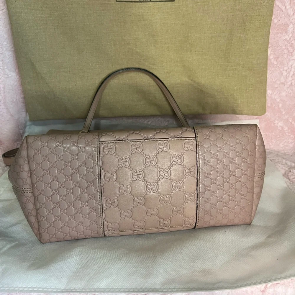 Guccissima soft pink medium Bree foldover Shoulder Bag - Picture 7 of 16